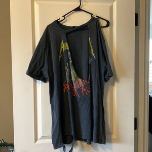 Metallica cut out shirt